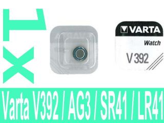 Stück Varta V 392 Knopfzelle Batterie V392 SR41 SR736W LR41 AG3