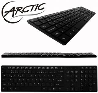 ARCTIC Tastatur K381B USB Anschluss Schwarz Ultra flach 0872767003385
