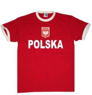 Polen/Polska T Shirt im Trikot Look + Wappen S XXL Sport