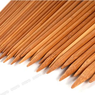 36 x Stricknadeln Bambus Nadelspiel Bambusstricknadeln Set in 18