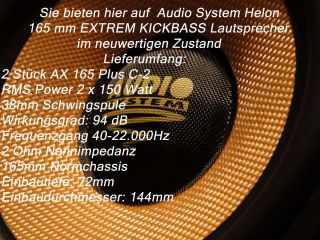 Audio System Helon AX 165 PLUS EXTREM KICKBASS Tieftöner Focal Hertz