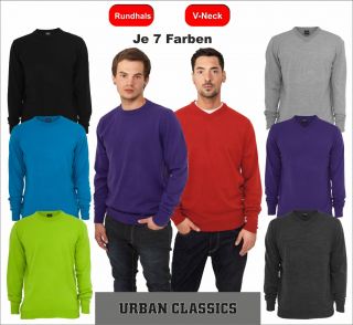Urban Classics Knitted Crewneck / V Neck Herren Pullover Pullunder