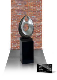 ABSTRAKTE SKULPTUR STATUE/50 kg Marmor Galerie Sockel 70x40x30cm 399