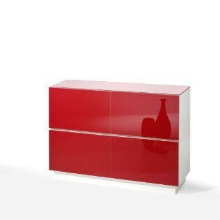 Sideboard »EGO« mit lackierter Glasfront & Oberboden in rot 
