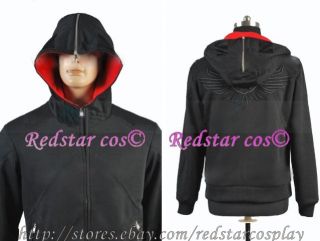 Assassins Creed Desmond Miles Cosplay Costume Hoodie With Eagle Black