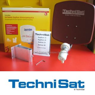 TechniSat DigiDish 33   rot mit TechniSat Single LNB 4019588333192