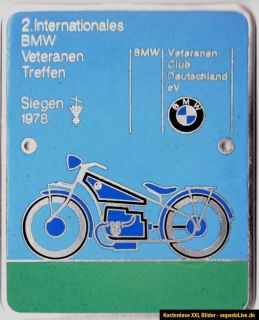 BMW Plakette Jahresplakette Siegen 1978 Veteranenclub Deutschland