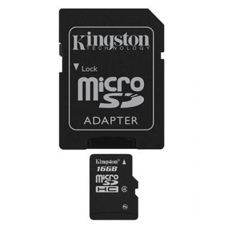 Kingston Speicherkarte Micro SD 16GB Class 4 + Adapter 0740617173741