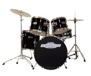 NEU Drumset XDrum Semi StudioProfi Schlagzeug Schwarz + DVD + Becken