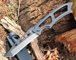 Custom 420 J2 Black Tanto Stainless Tactical Survival Neck Knife w