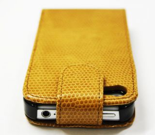 iPhone 4 / 4G / 4S Handy Leder Tasche Hülle Etui PU Leather FLIP CASE
