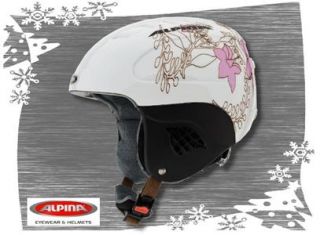 Alpina Skihelm Carat weiß rosa