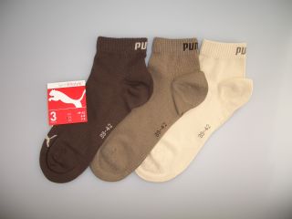 Puma Socken Sneaker/Quarter 3Paar braun/beige alle Größen