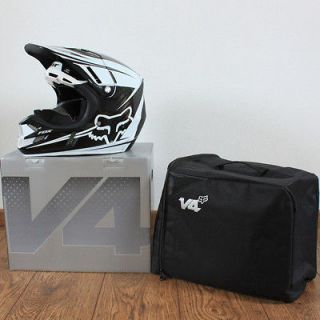 FOX V4 Flight Carbon Helmet 12 Carbon   Größe M (Mit Tasche)
