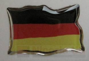 3D Aufkleber Deutschland Fahne mit Chromrand 30 x 20 mm