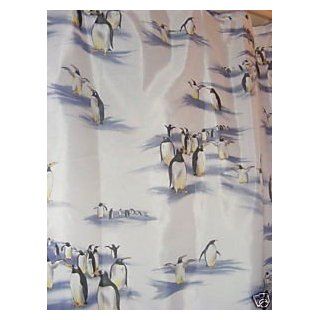 Textil Duschvorhang Pinguin 180cm Küche & Haushalt