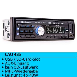 Autoradio inkl. USB SD Slot  fähig AUX Anschluss Denver CAU 435