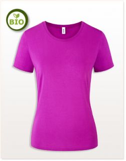Damen Bio Baumwolle T Shirt mehr Farben Neu