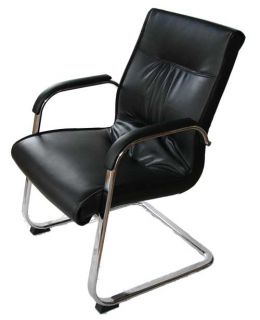 Ware2x Bürostuhl Konferenzstuhl Stuhl Porto schwarz, Leder