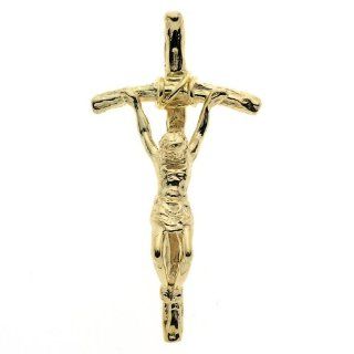 Schmuck Pur 375/  Gold Papst Kreuz Anhänger Ferula 3,60 cm 