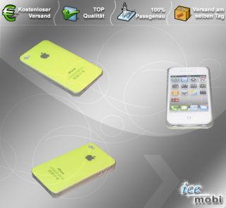 Hard Case Tasche Hülle Cover für Apple iPhone 4 4G Grün+ Folie