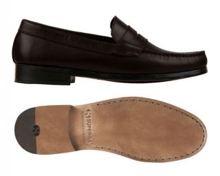 Neu Superga Herren classic Loafer aus Leder in verschiedenen Farben