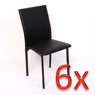6x Esszimmerstuhl Stuhl N52 schwarz, weiß