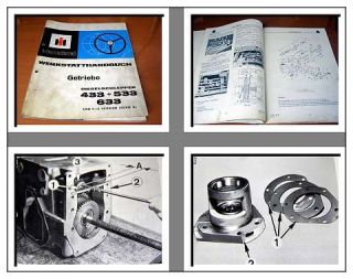 IHC 433, 533, 633 +V/E Werkstatthandbuch Getriebe 1975