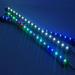 Neu Aquarium LED Lampen Luftpumpe wellen Effekt Beleuchtung Bubble