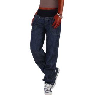 Stylische Damen Hüft Aladin Pump Harem Jeans Hose Blau 34 XS   42 XL