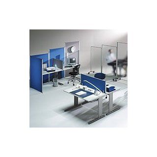 Aluna Tisch Trennwand, 1000 x 400 mm, blau Bürobedarf