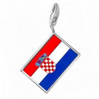 Charms Anhänger für Charm Bettelarmband Flagge Kroatien Kult