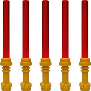LEGO Star Wars Waffenset 5 Laserschwerter goldener Griff / rote