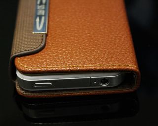 iPhone 4G & 4S Portmonee Portemonnaie Echtes Leder Tasche Hülle