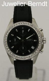 Fossil Damen Uhr als Chrono mit Silikonarmband ES2882 NEU 