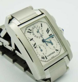 Cartier Tank Francaise 2303 Stainless Steel Chronograph Quartz Watch