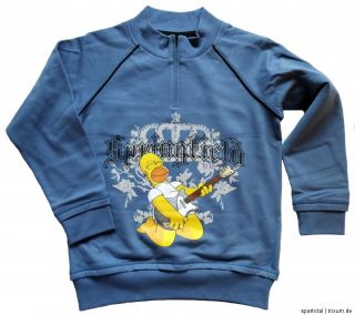 NEU Simpsons Troyer Sweatshirt Pullover Pulli Shirt blau Gr.128 140