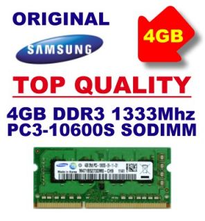 SAMSUNG 4GB DDR3 1333Mhz. PC3 10600 M471B5273DM0 CH9 SODIMM RAM