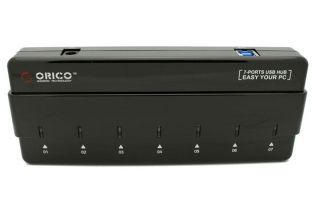 ORICO H7928 U3 7x USB 3.0 HUB Aktiv 7 fach Verteiler Netzteil Netzwerk