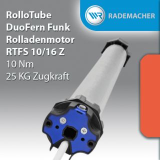 RADEMACHER DuoFern Funk Rollladenmotor RTFS 10/16 Z 10Nm, 25kg
