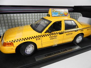 FORD CROWN TAXI Victoria Checker Cab,1:18,yellow,NEU