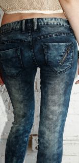 Skinny low waisted blue wash Jeans aus der RocknRoll Jeans Serie von