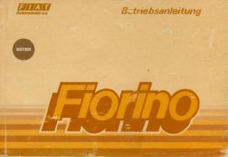 FIAT Fiorino Bedienungsanleitung 1992 Handbuch BA