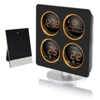 TECHNOLINE WS 6830 Amber LED Funk Design Wetterstation Thermometer