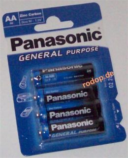48x Panasonic R6 AA Mignon LR06 Blister 1,5V.