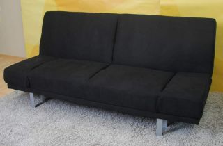 Ware Schlafsofa Schlafcouch Sofa M50 Mikrofaser, schwarz