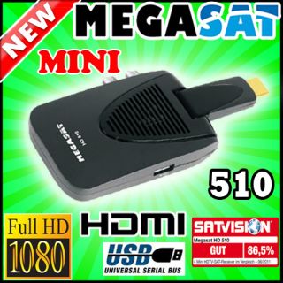 Megasat HD 510 HDTV Digital SAT Receiver + USB HDMI 12V Camping Mini