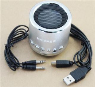 Kaidaer Portable Speaker Music Player w/fm radio Mn02 Silver