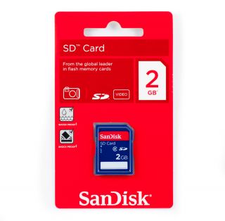New Retail SAN DISK 2GB SD Speicher karte Memory Card 2 GB