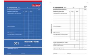 herlitz Formularbuch Kassenbericht 501 DIN A5, 50 Bla
